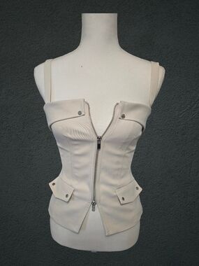 Toccin Almon Brienna Zip Front Moto Top